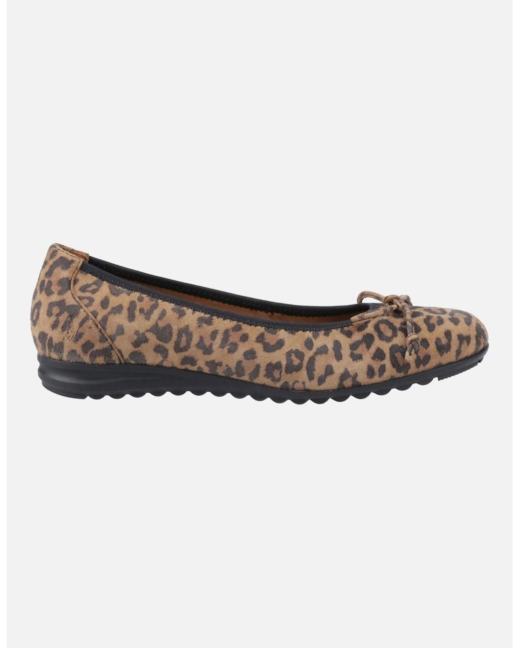 Hush Puppies Brown Lucille Leather Leopard Flats