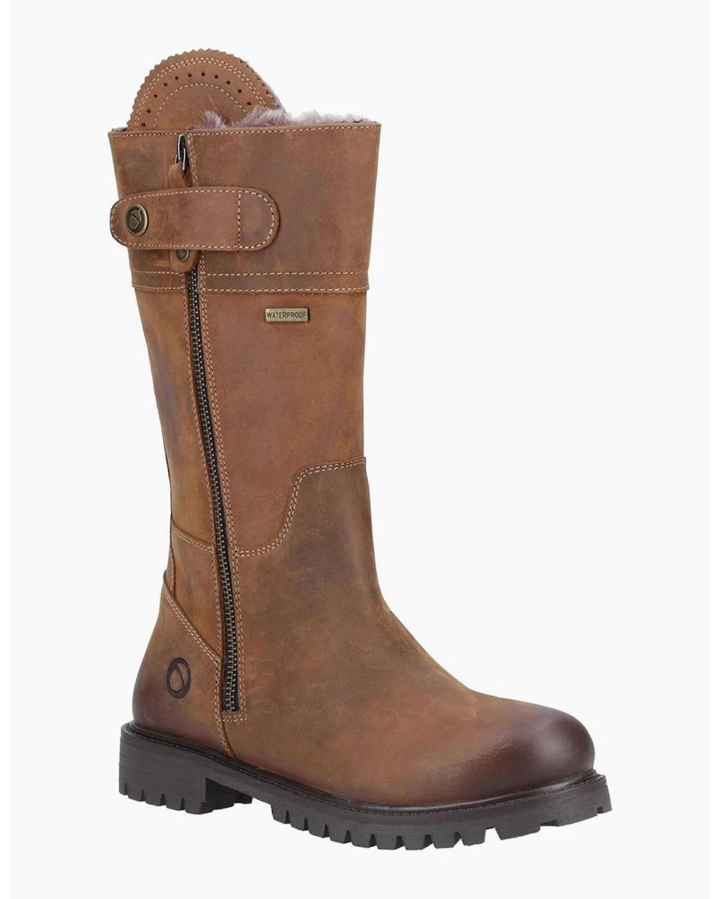 Cotswold Brown Bushcombe Waterproof Mid Boots Tan