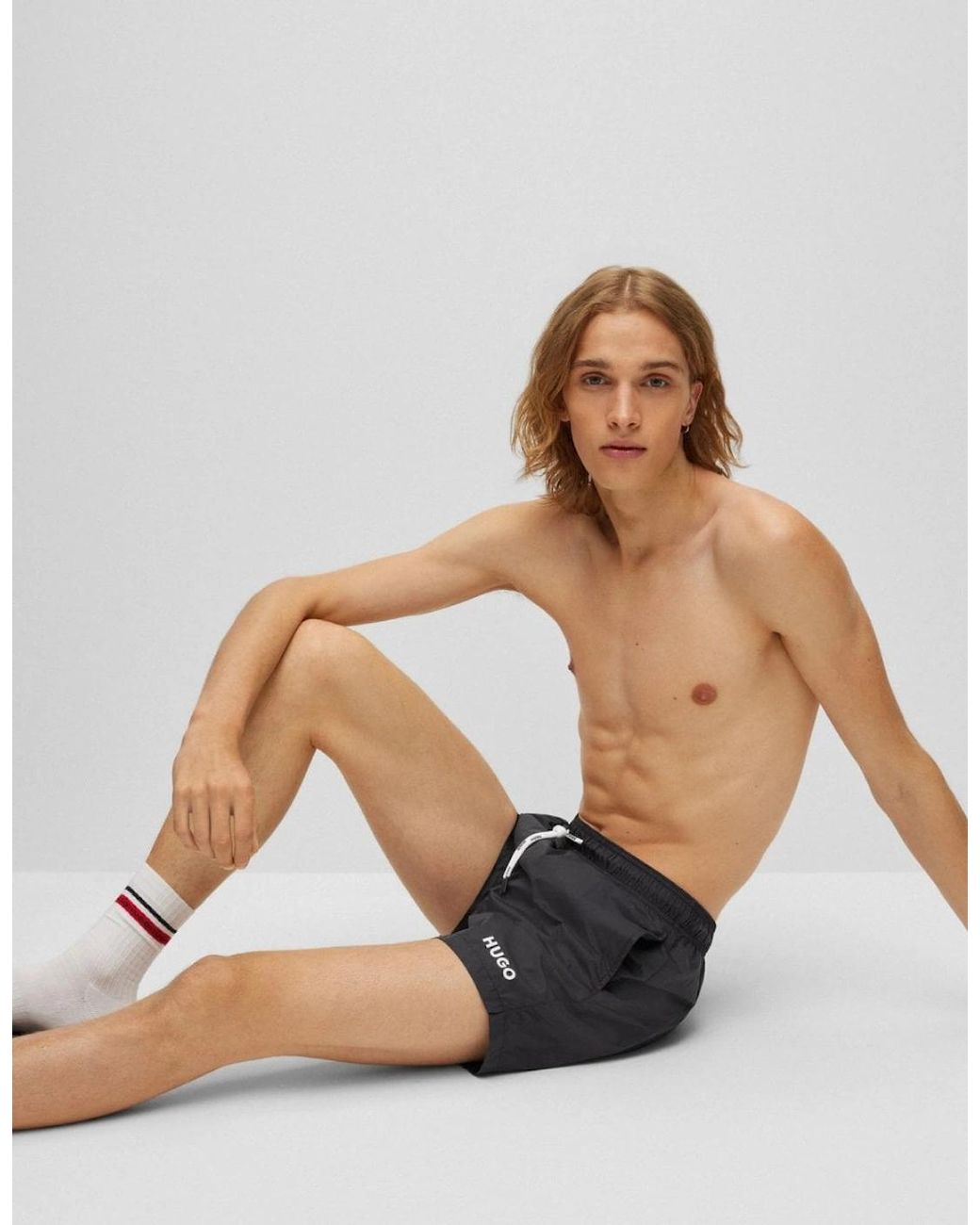 Boss Blue Hugo Haiti Quick-Drying Swim Shorts for men
