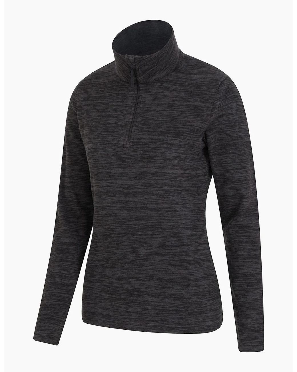 Mountain Warehouse Black Ladies Snowdon Melange Fleece Top