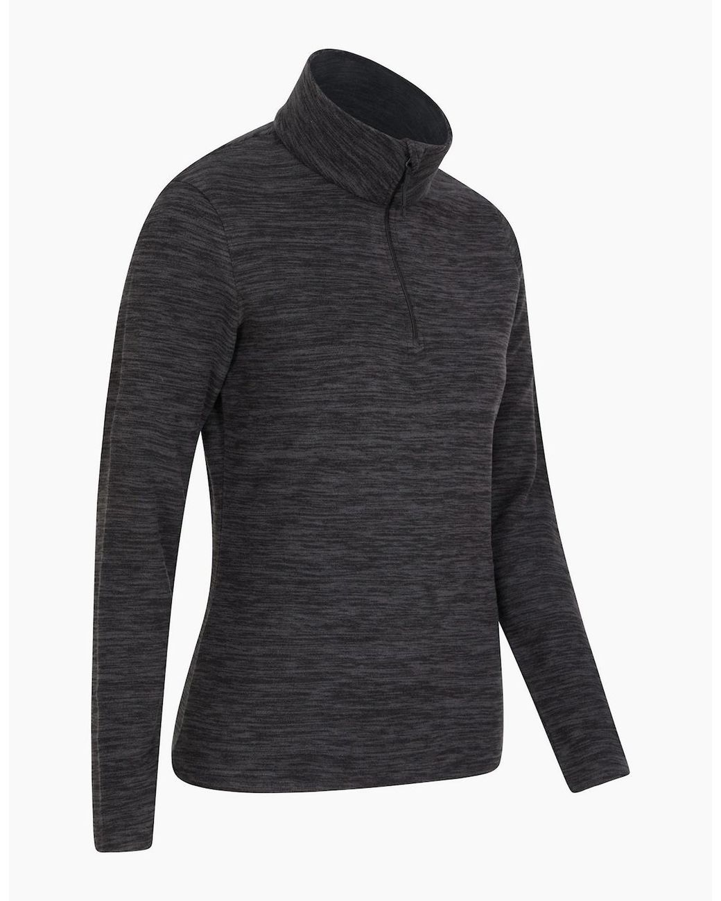 Mountain Warehouse Black Ladies Snowdon Melange Fleece Top