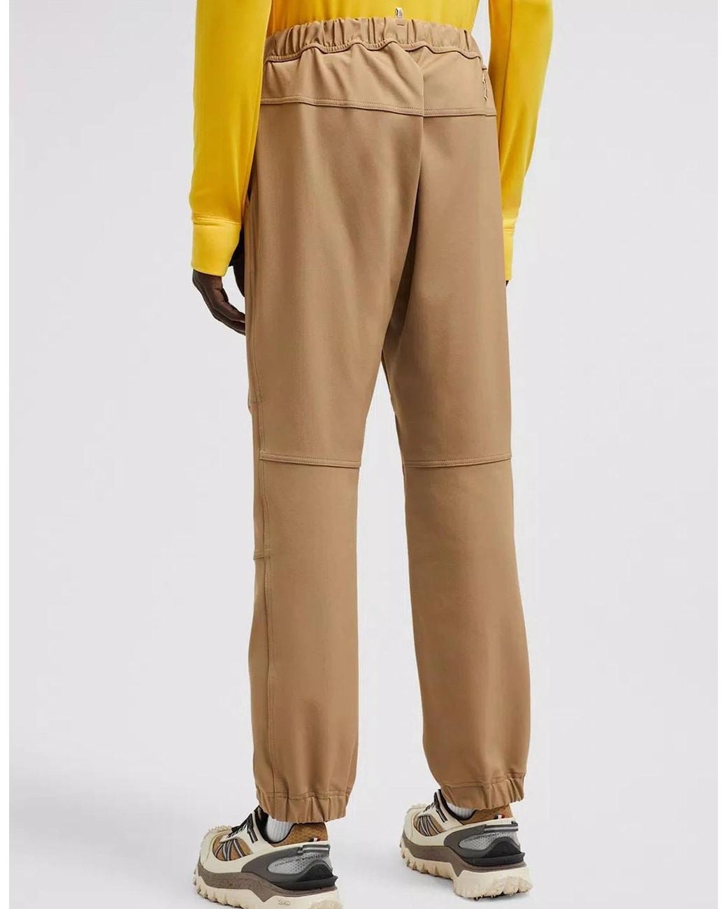 Moncler Natural Cuffed Trousers Tan for men