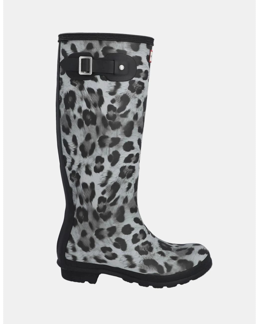 Hunter Black Original Tall Insulated Snow Leopard Boot