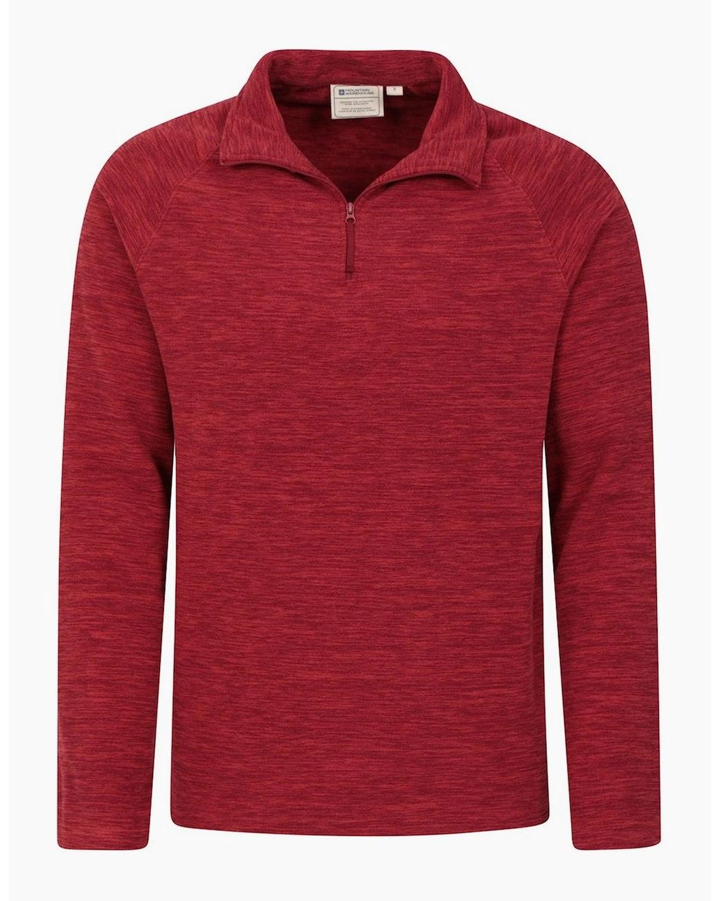 Mountain Warehouse Red Snowdon Ii Fleece Top for men
