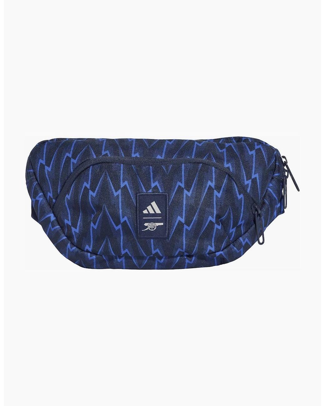 Adidas Blue Afc Waistbag Abstract Patterned Badge Fanny Pack for men