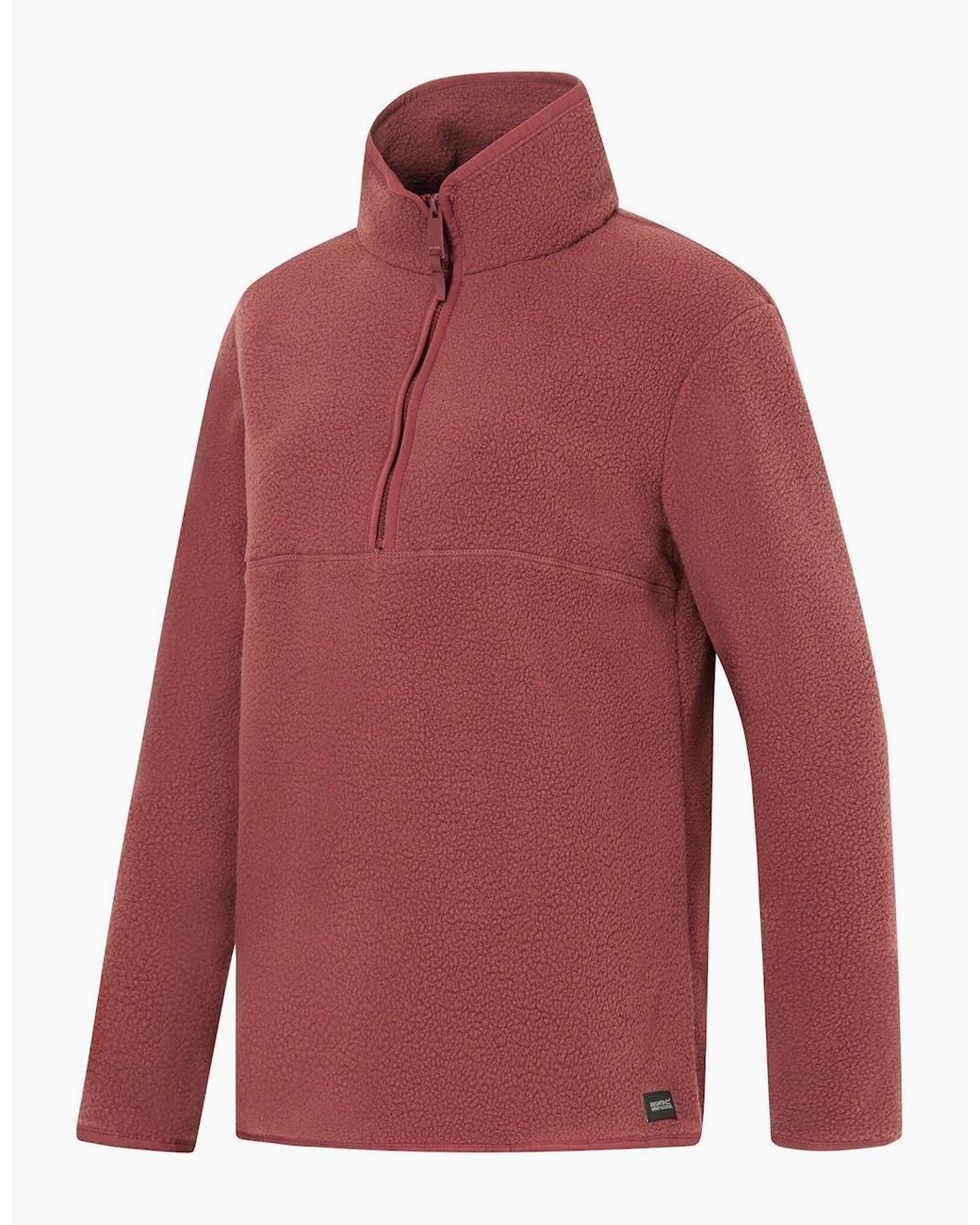 Regatta Red Ladies Frankie Borg Half Zip Fleece