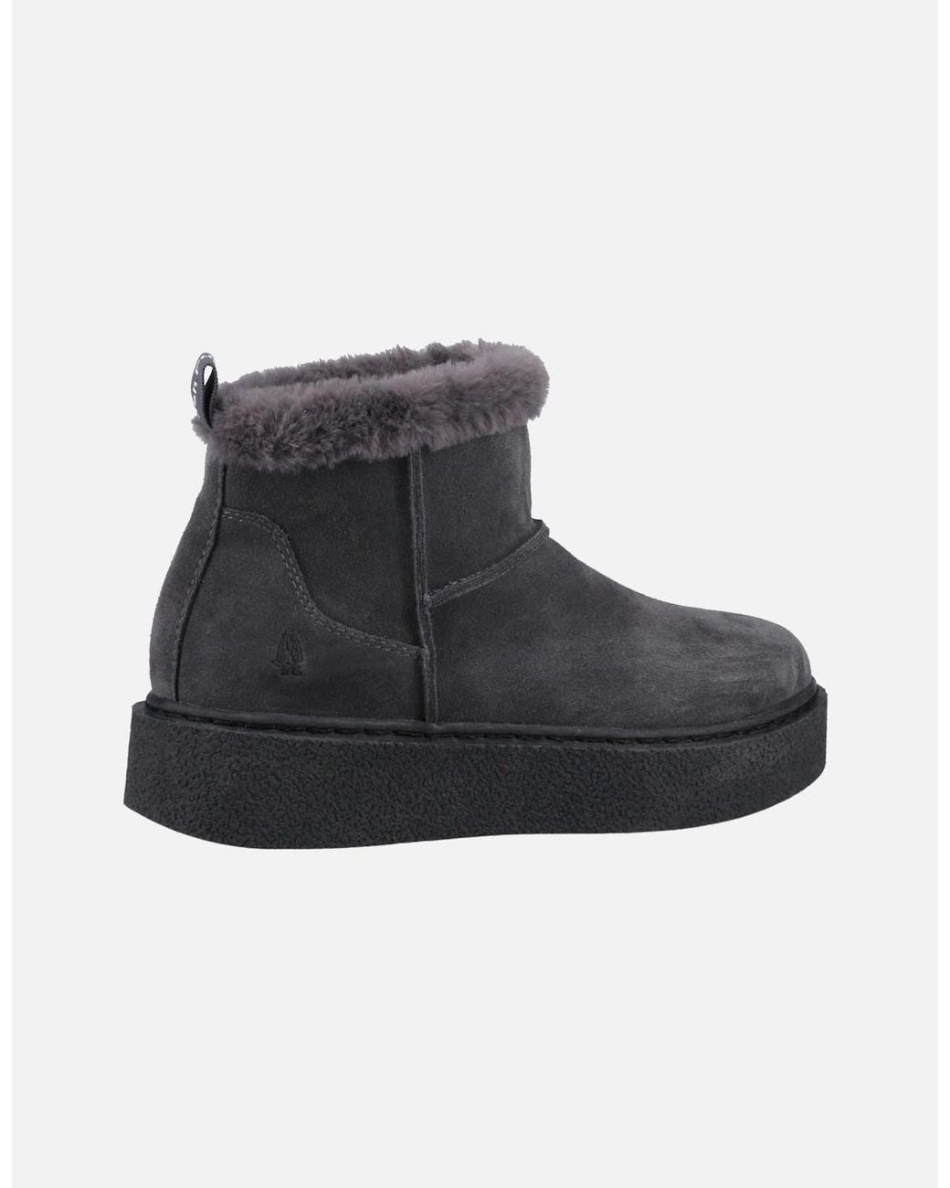 Hush Puppies Black Becca Suede Charcoal Winter Ankle Boots