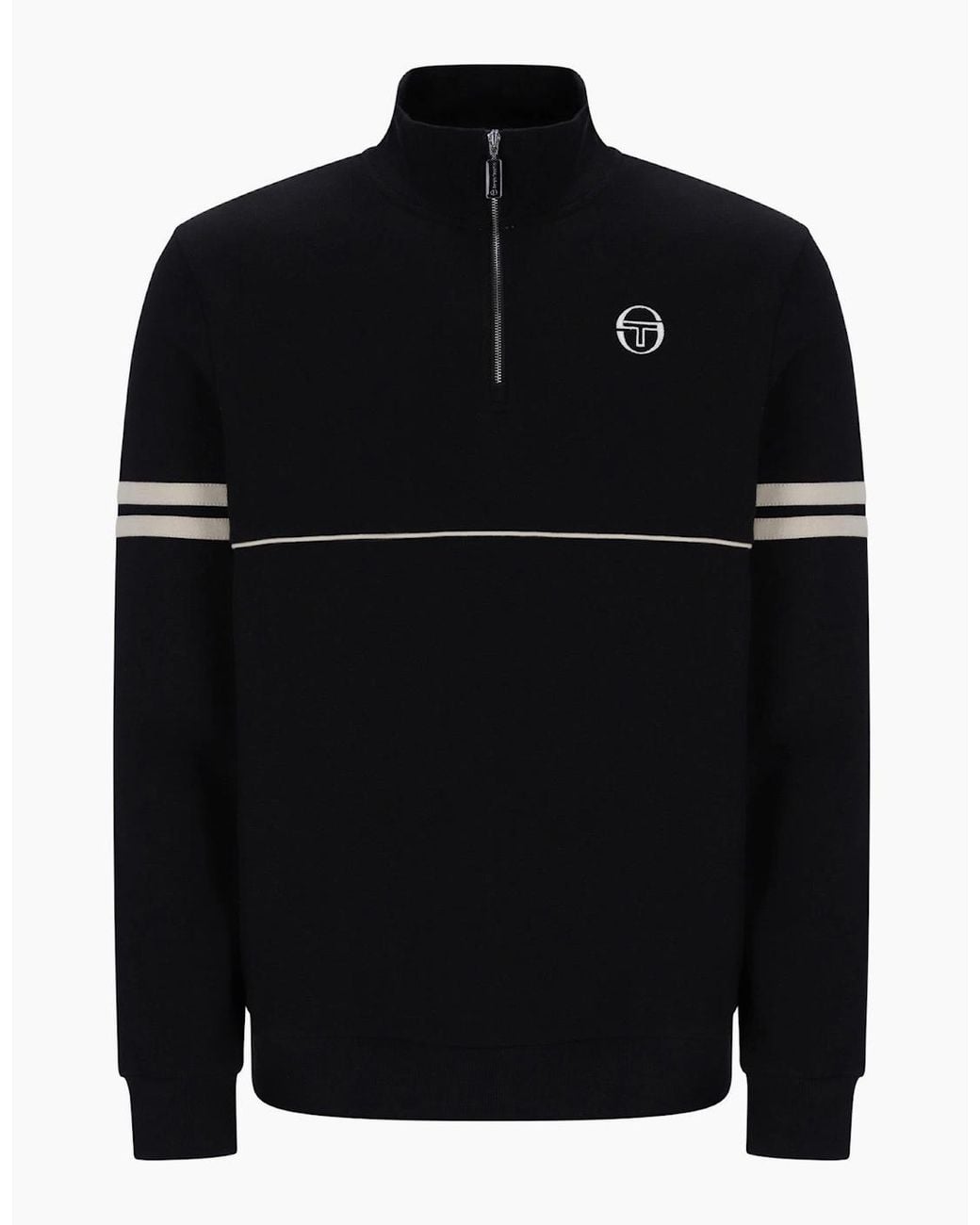 Sergio Tacchini Black Orion 1/4 Zip Jacket for men