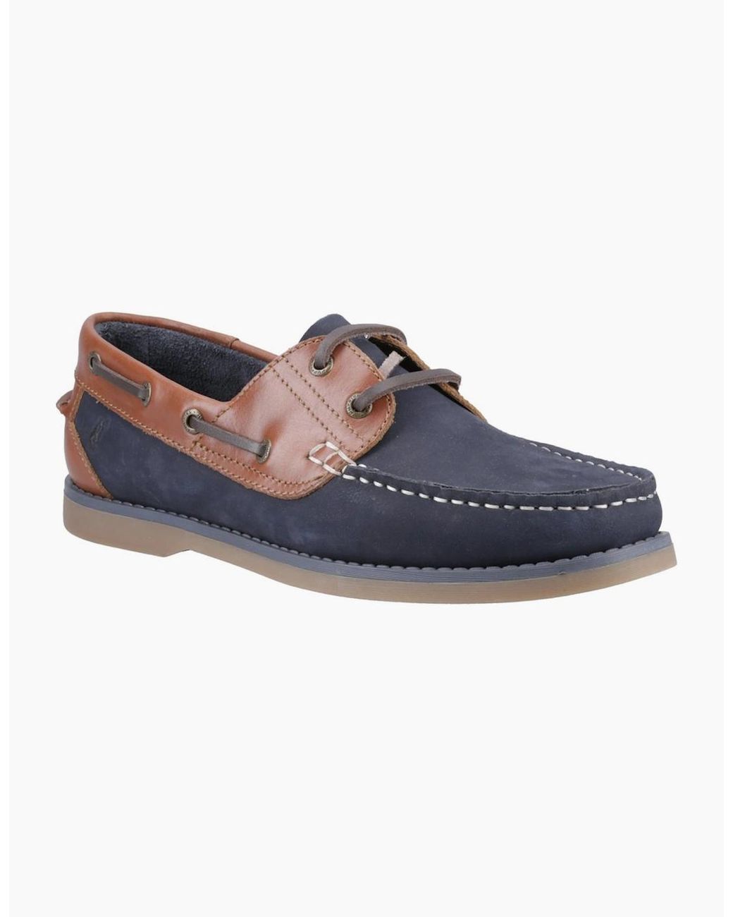 Hush Puppies Blue Wilson Boat Shoes for men