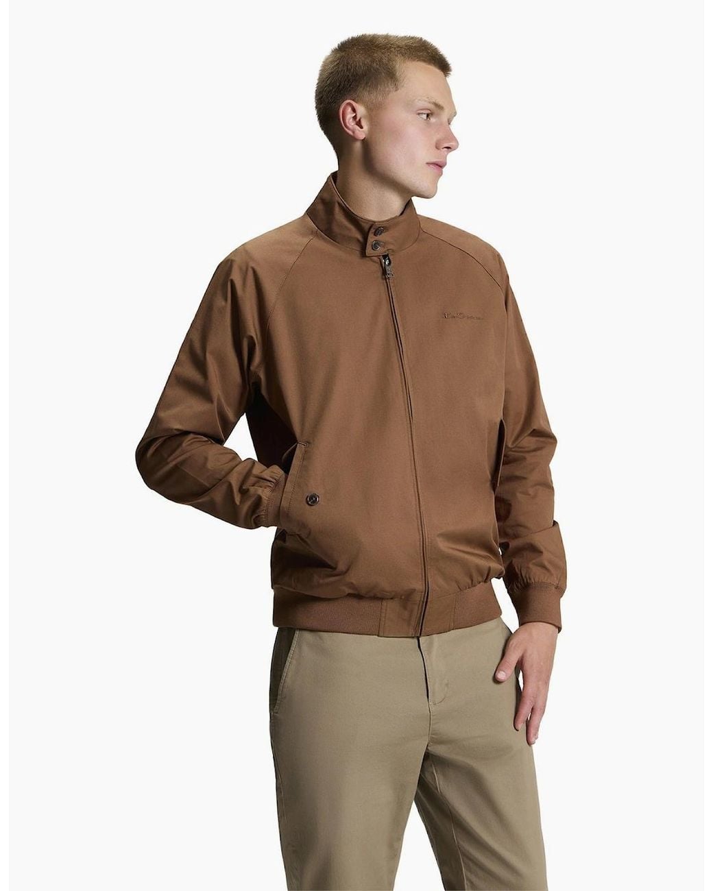 Ben Sherman Brown Signature Harrington Jacket for men