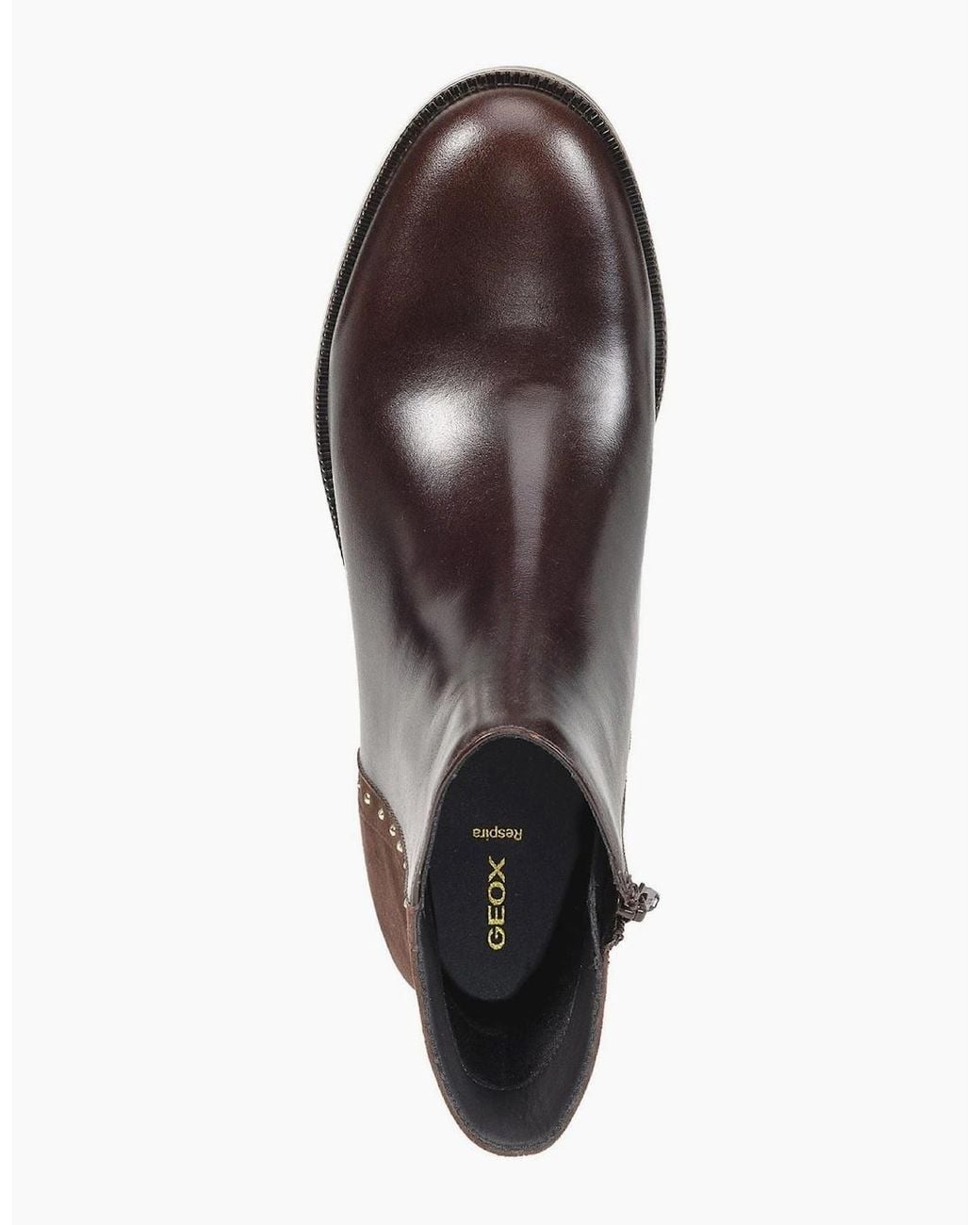 Geox Brown D Camexia Leather Dark Boots