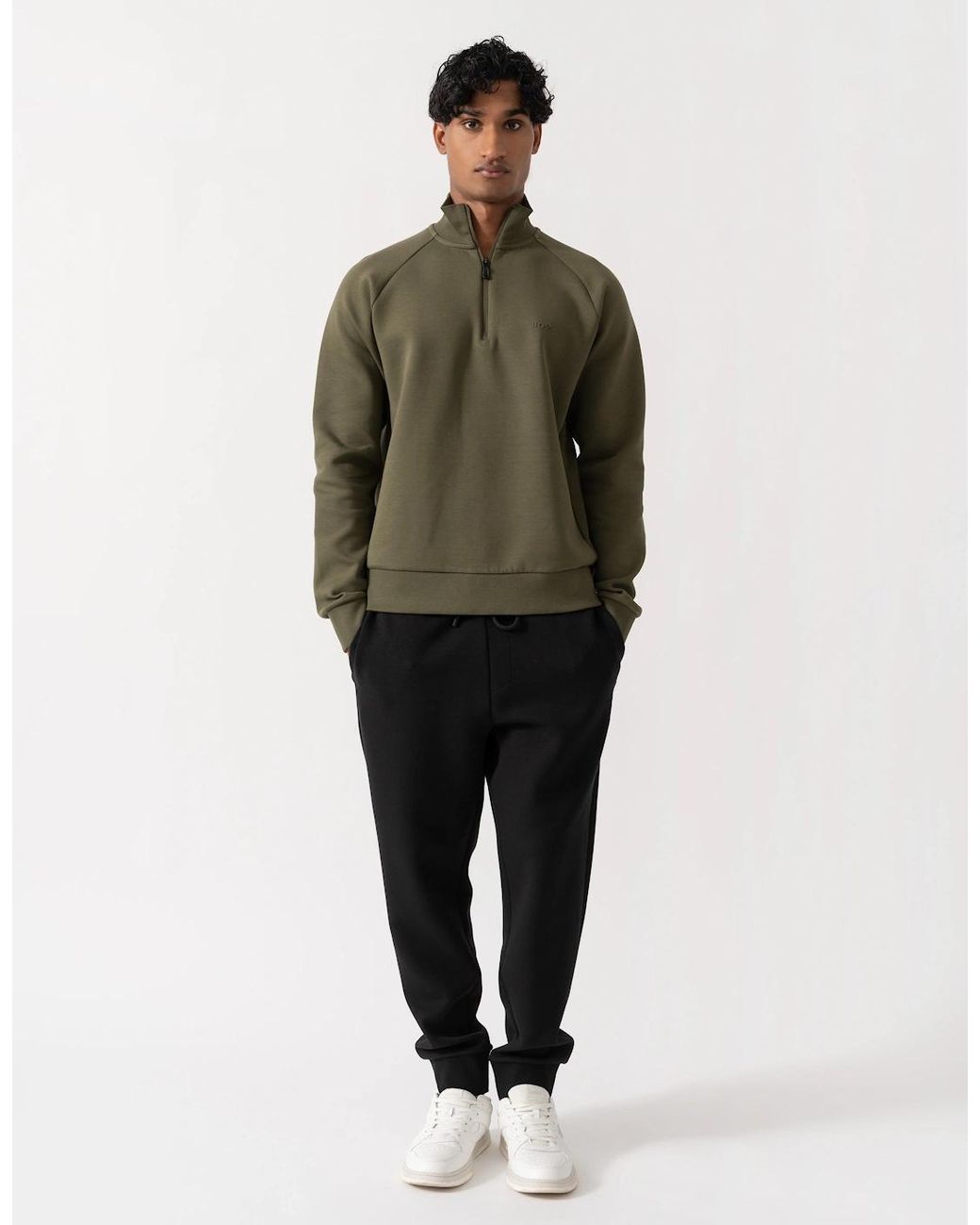 Boss Natural Boss Sweat Zip-Neck Sweatshirt for men