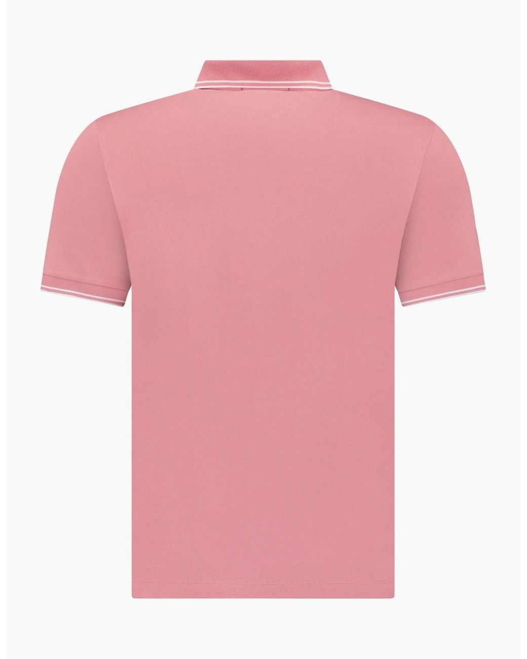 Stone Island Pink Compass Logo Polo for men