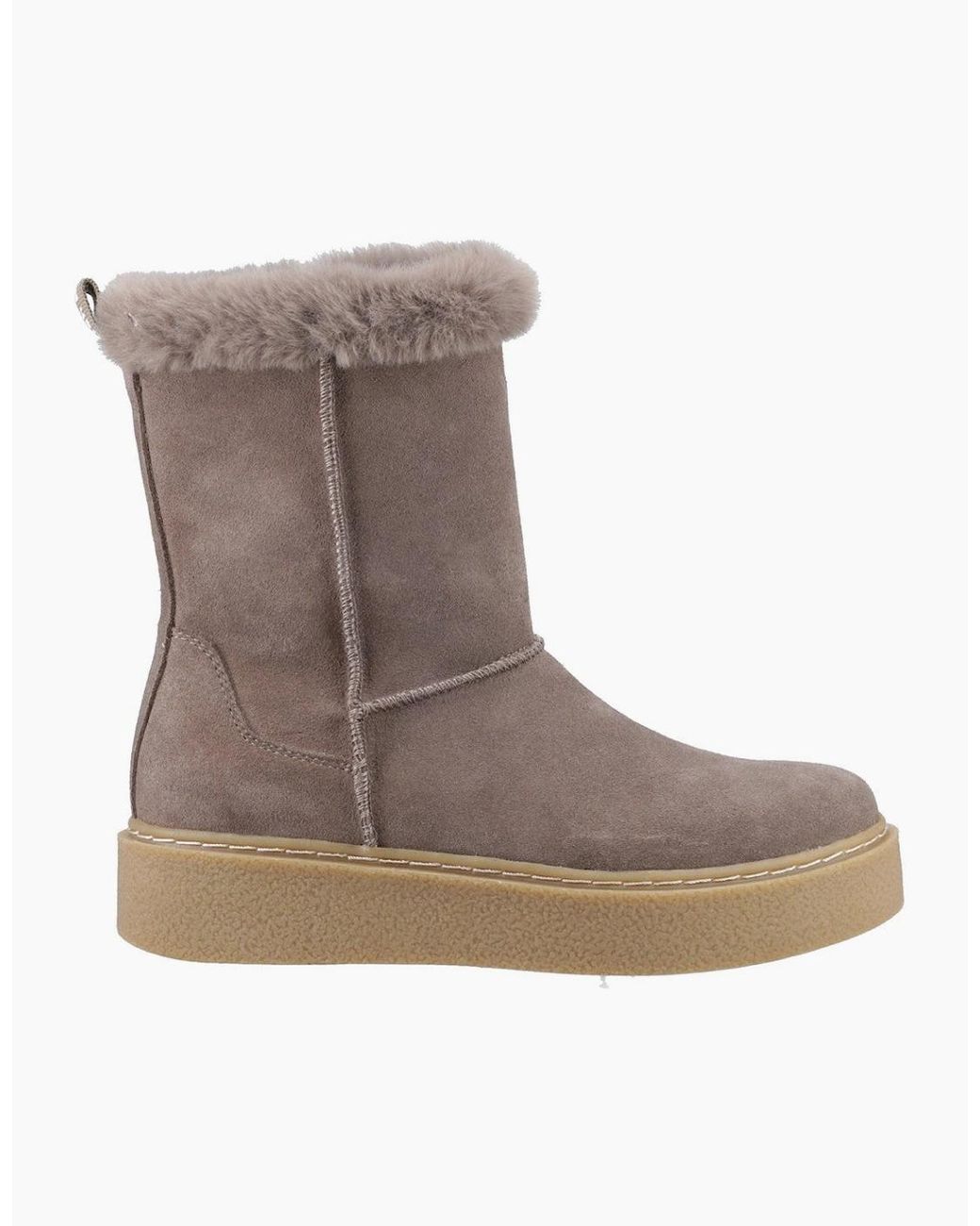 Hush Puppies Brown Becca Mid Boot Mid Calf Boots Taupe