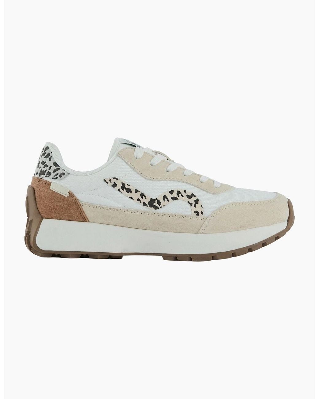 Regatta Gray Ladies Marine Heritage Ii Leopard Print Suede Trainers