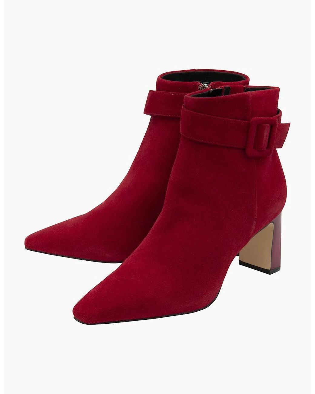 Lotus Red Nadine Ankle Boots