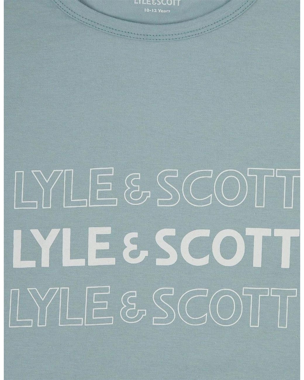 Lyle & Scott Blue Crew Neck Long Sleeve Wordmark Pyjama Set for men