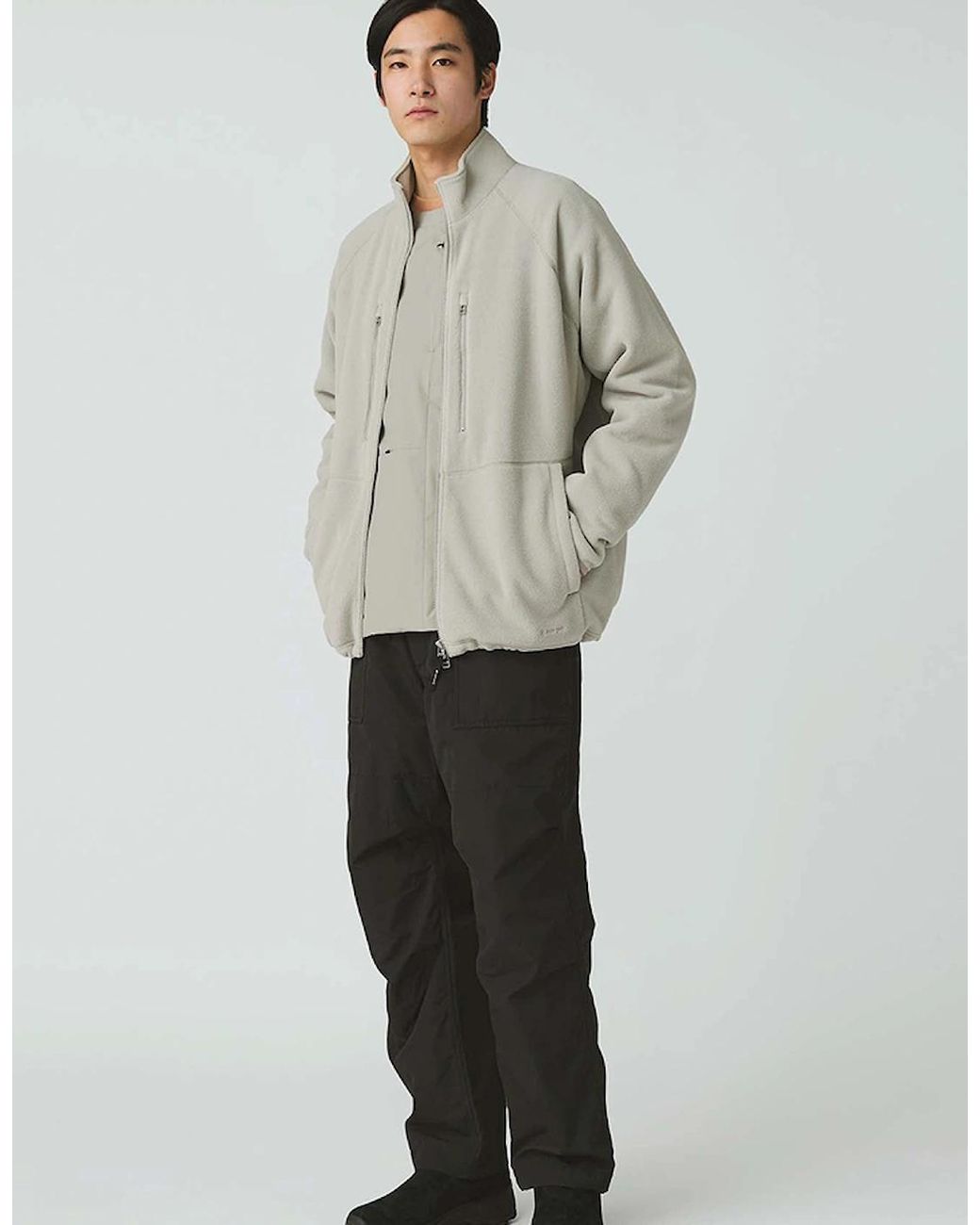 Snow Peak Gray Snow Peak Water-Repellent Fleece Jacket for men