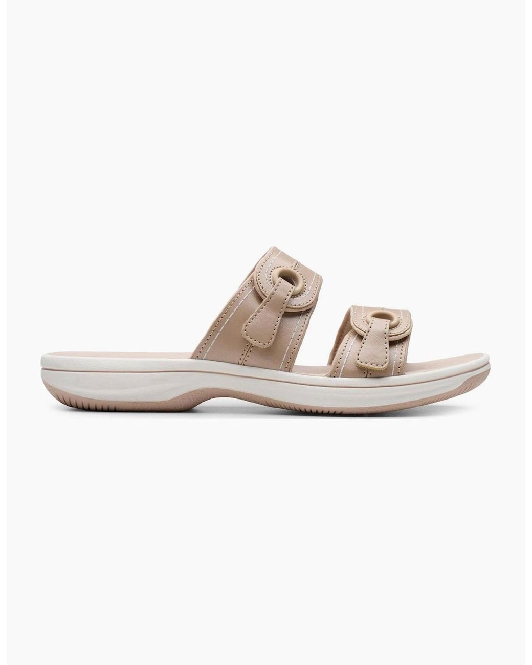 Clarks White Brinkley Maye Sandals