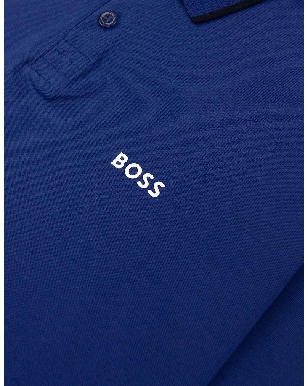 Boss Blue Paul Slim Fit Polo Dark 407 for men