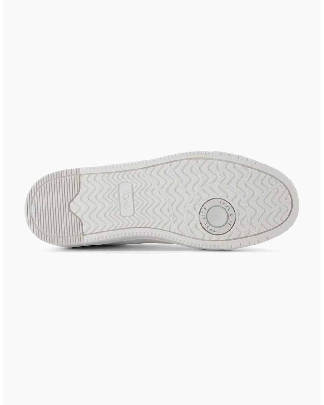 TOMS White Trvl Lite Miles Slip On Leather Sneaker for men