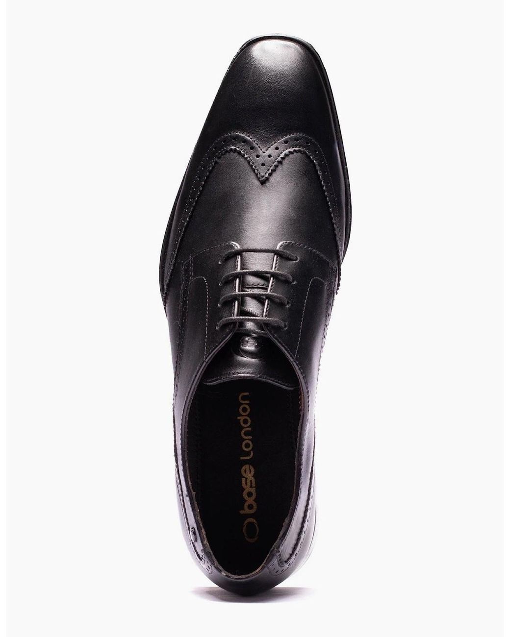 Base London Black London Sloane Leather Brogues Shoes for men