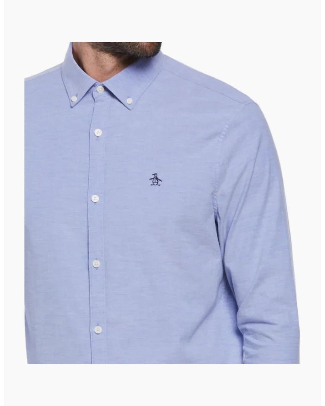 Original Penguin Blue Oxford Shirt for men