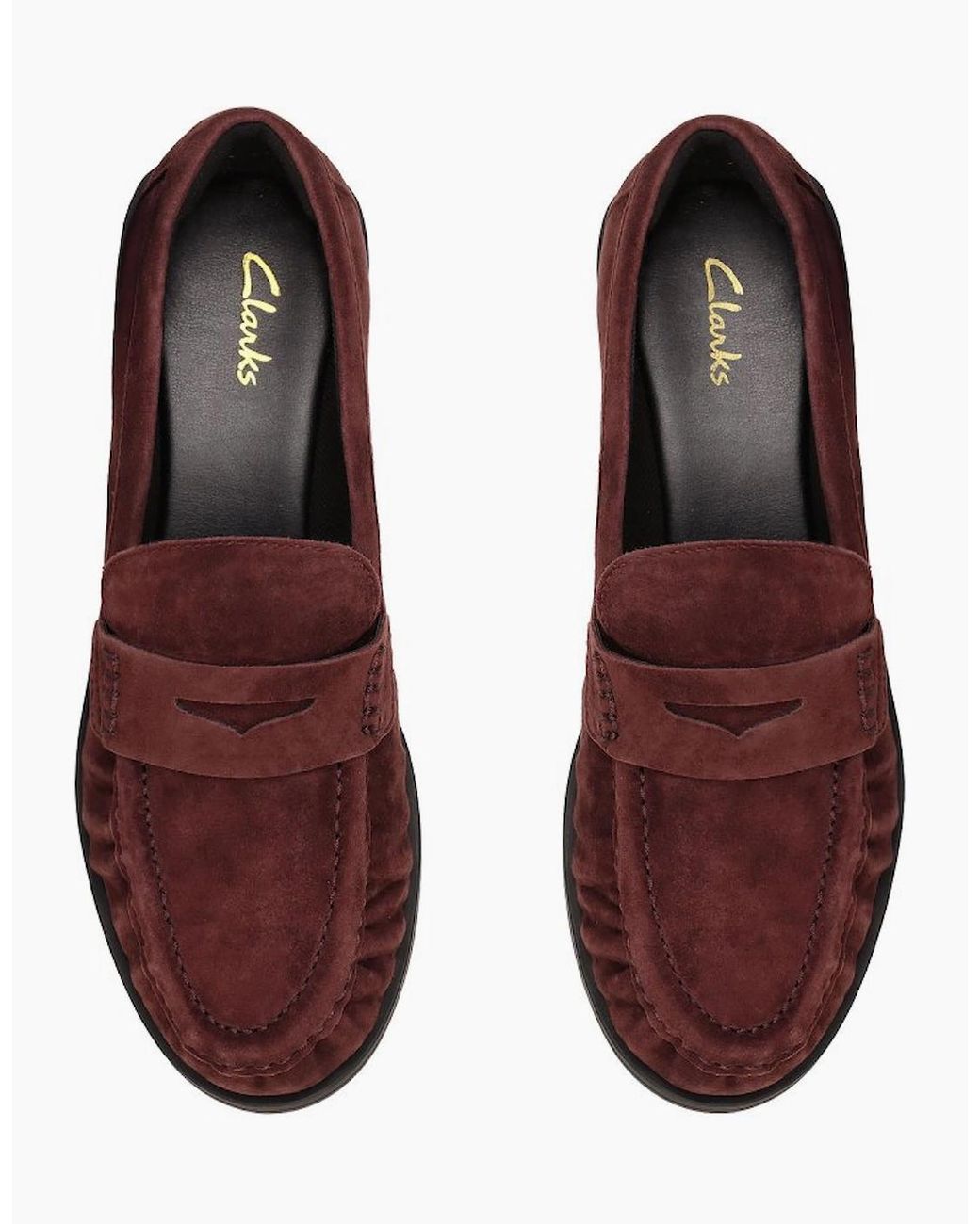Clarks Red Alixea Walk Penny Loafers