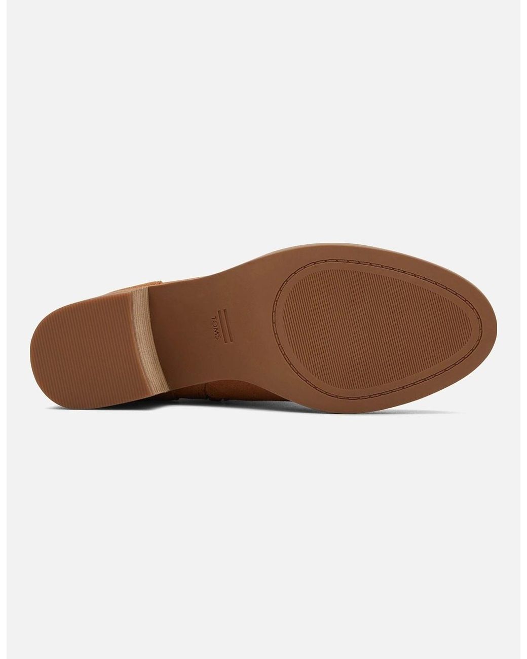 TOMS Brown Evelyn Leather Tan Heeled Ankle Boots
