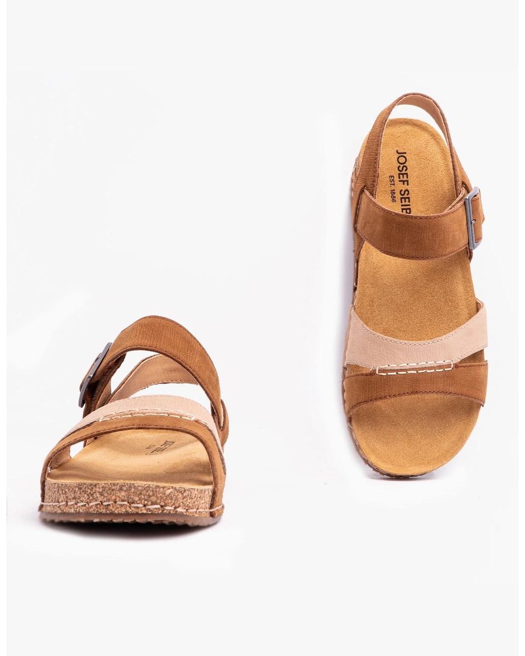 Josef Seibel Brown Hannah 01 Sandals Castagne-Kombi