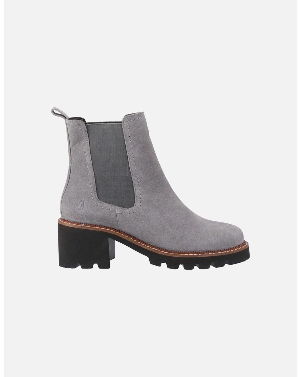 Hush Puppies Gray Gaia Leather Heeled Chelsea Boots