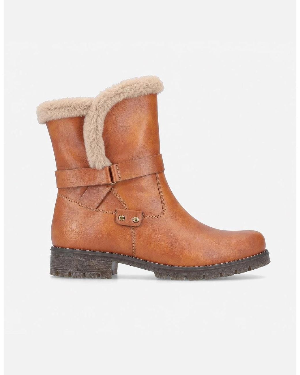 Rieker Brown 79580 Warm Lined Boots Cayenne
