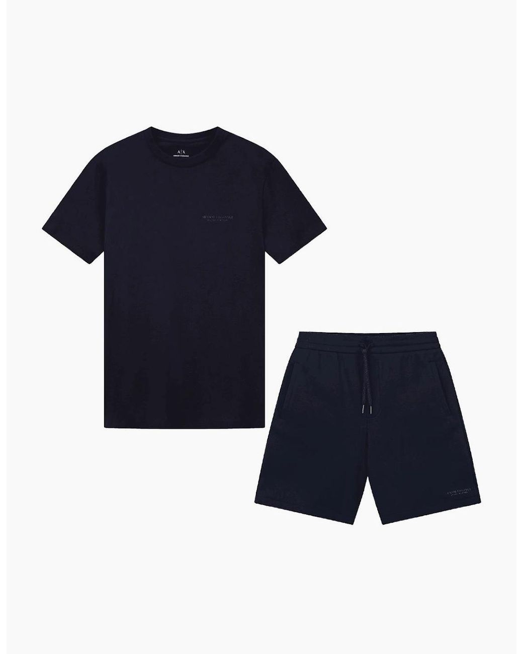 ARMANI EXCHANGE Blue Milano/New York Shorts Set for men