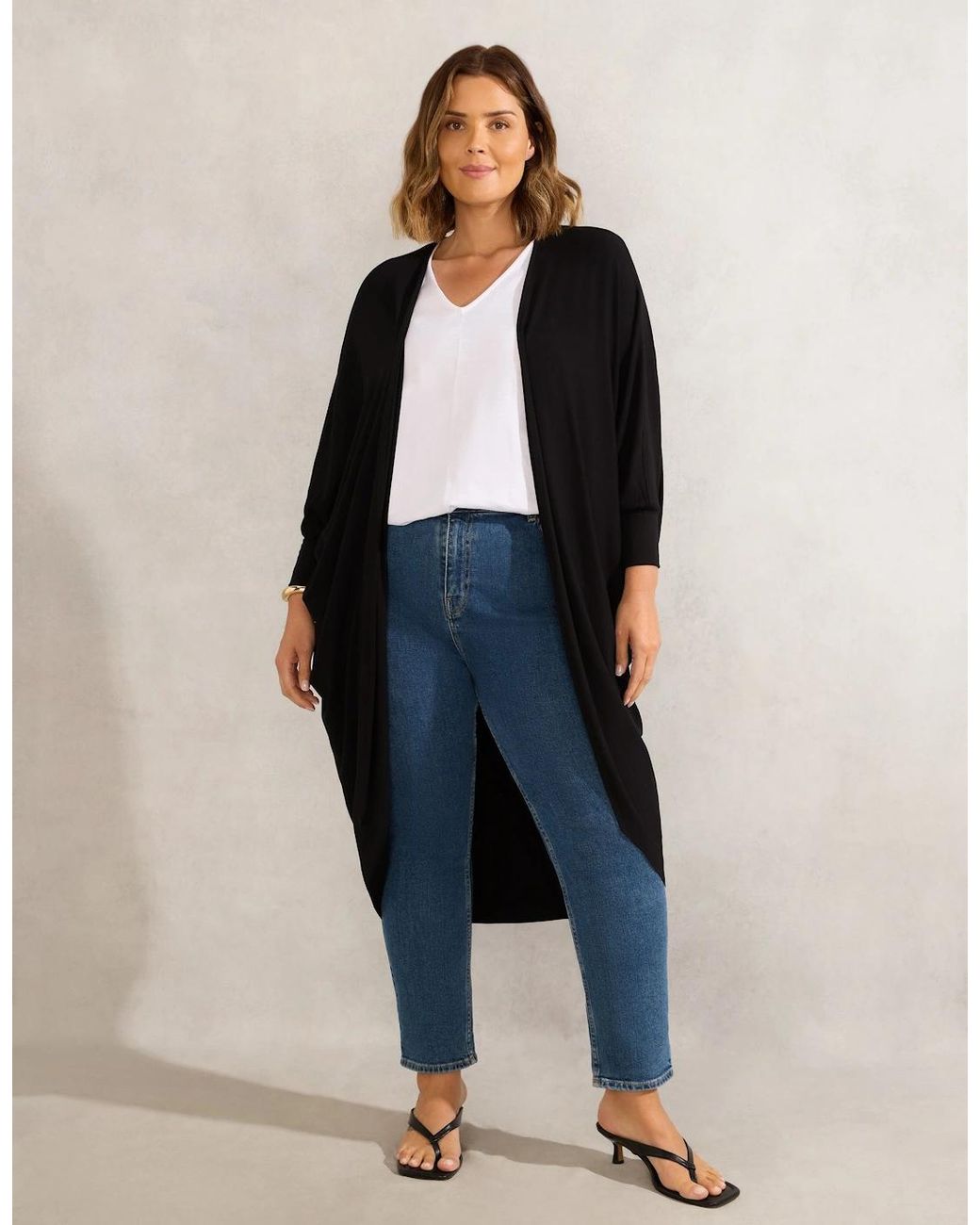 Live Unlimited London Blue Longline Cardigan