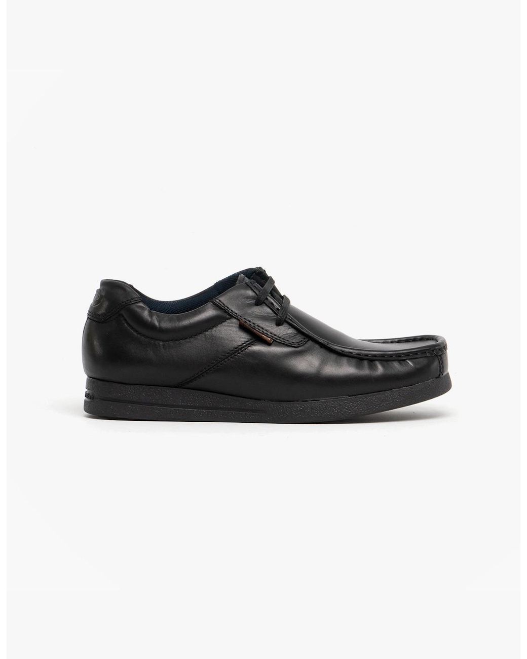 Base London Black Event Leather Moccasin Shoes