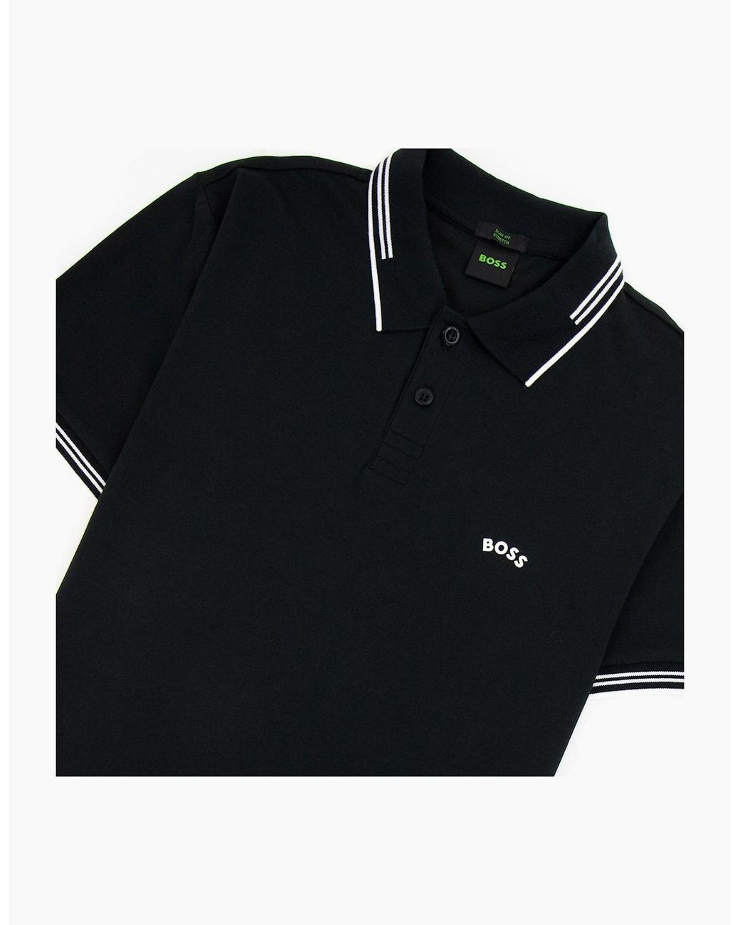 Boss Black Pual Curved Logo Slim Fit Polo 001 for men