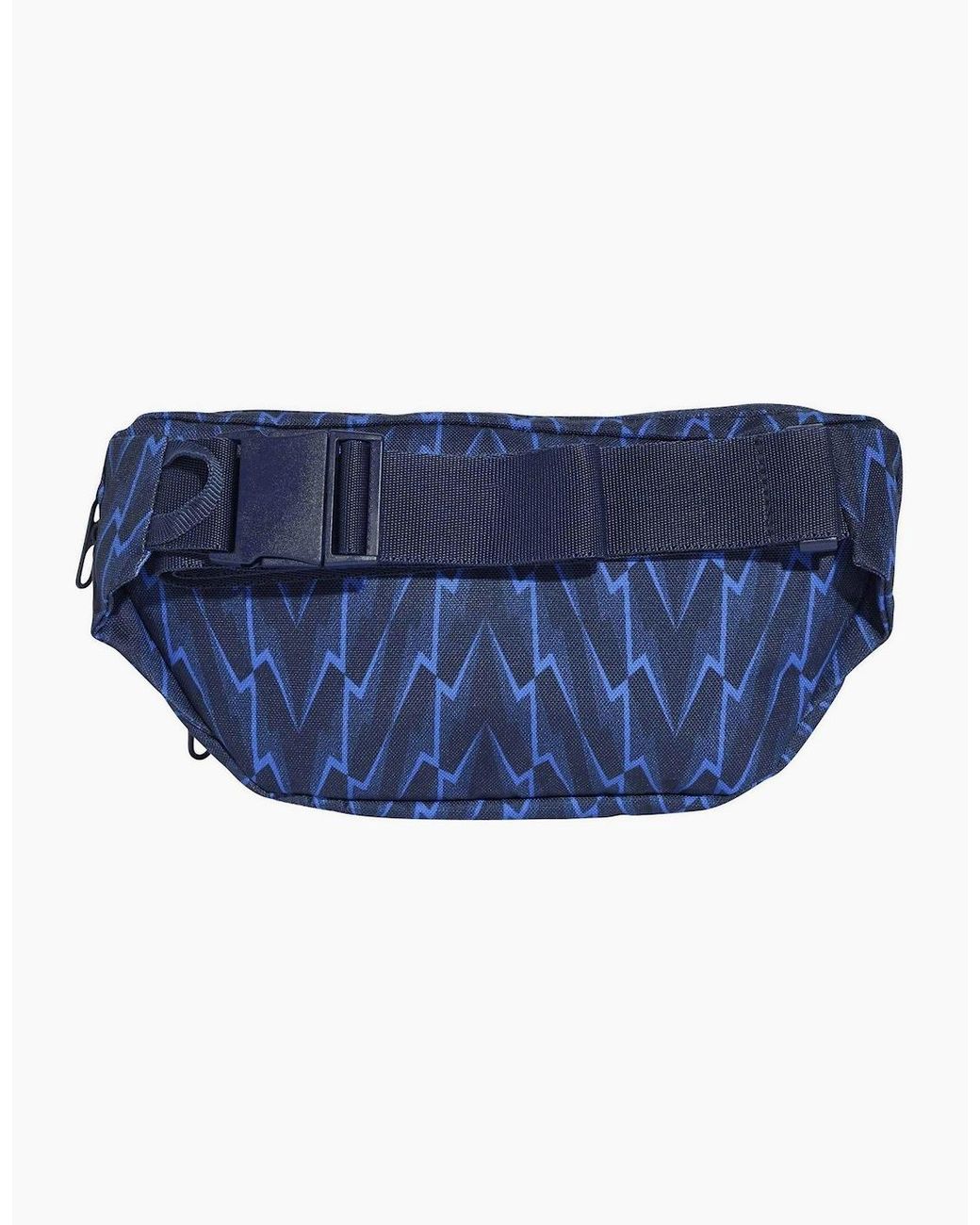 Adidas Blue Afc Waistbag Abstract Patterned Badge Fanny Pack for men