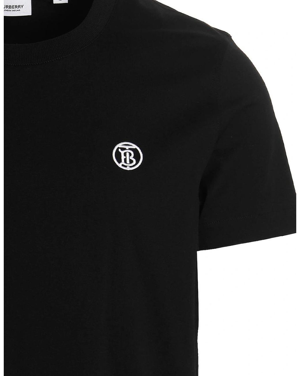 Burberry Black Parker Tb Circle Logo T-Shirt for men