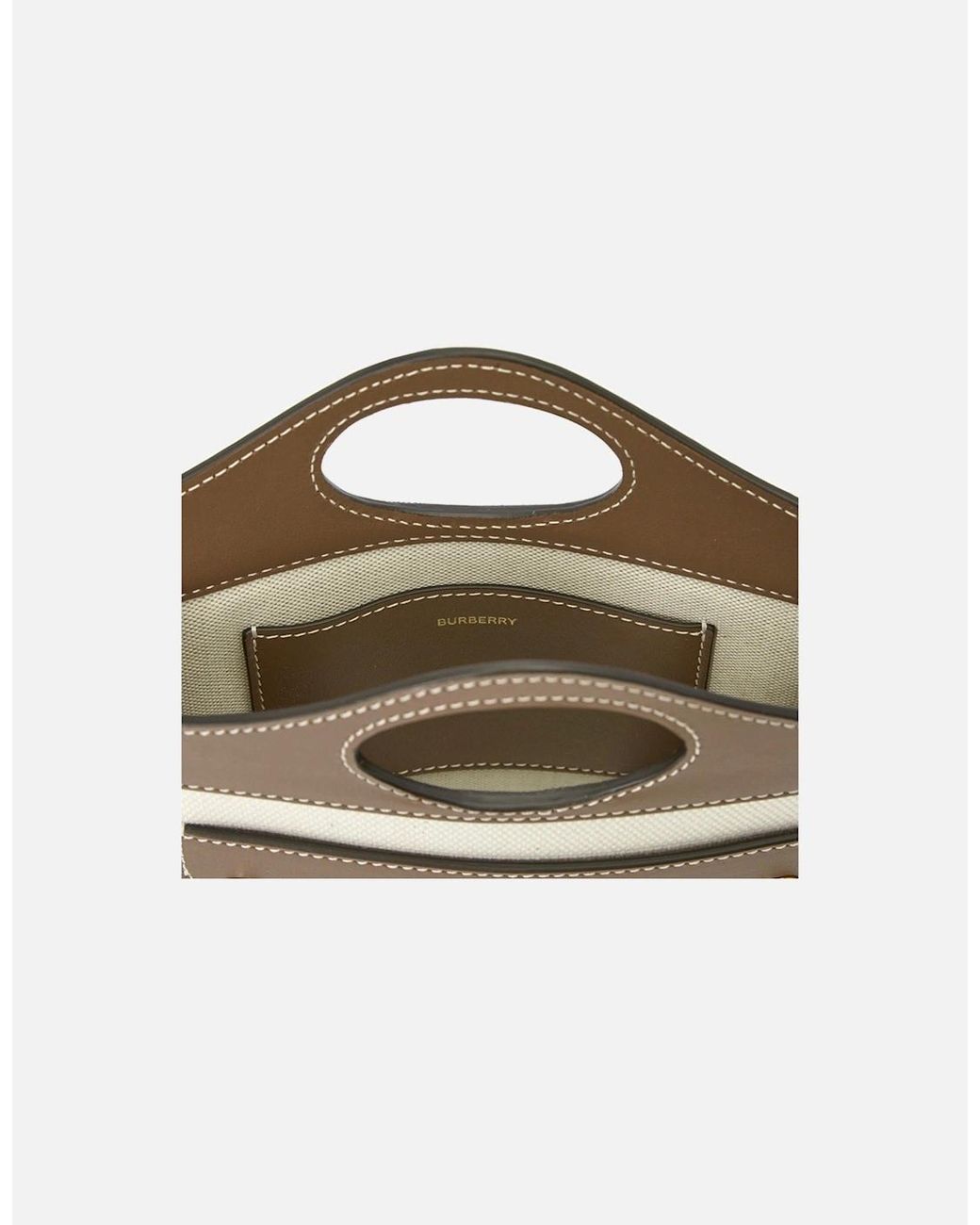 Burberry Metallic Micro Pocket Canvas Bag