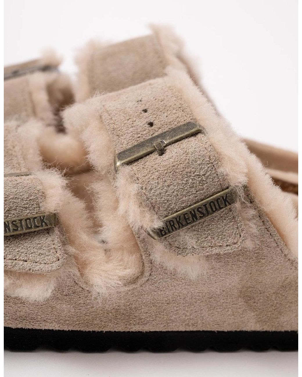 Birkenstock Arizona Natural Vl Shearling Sandals
