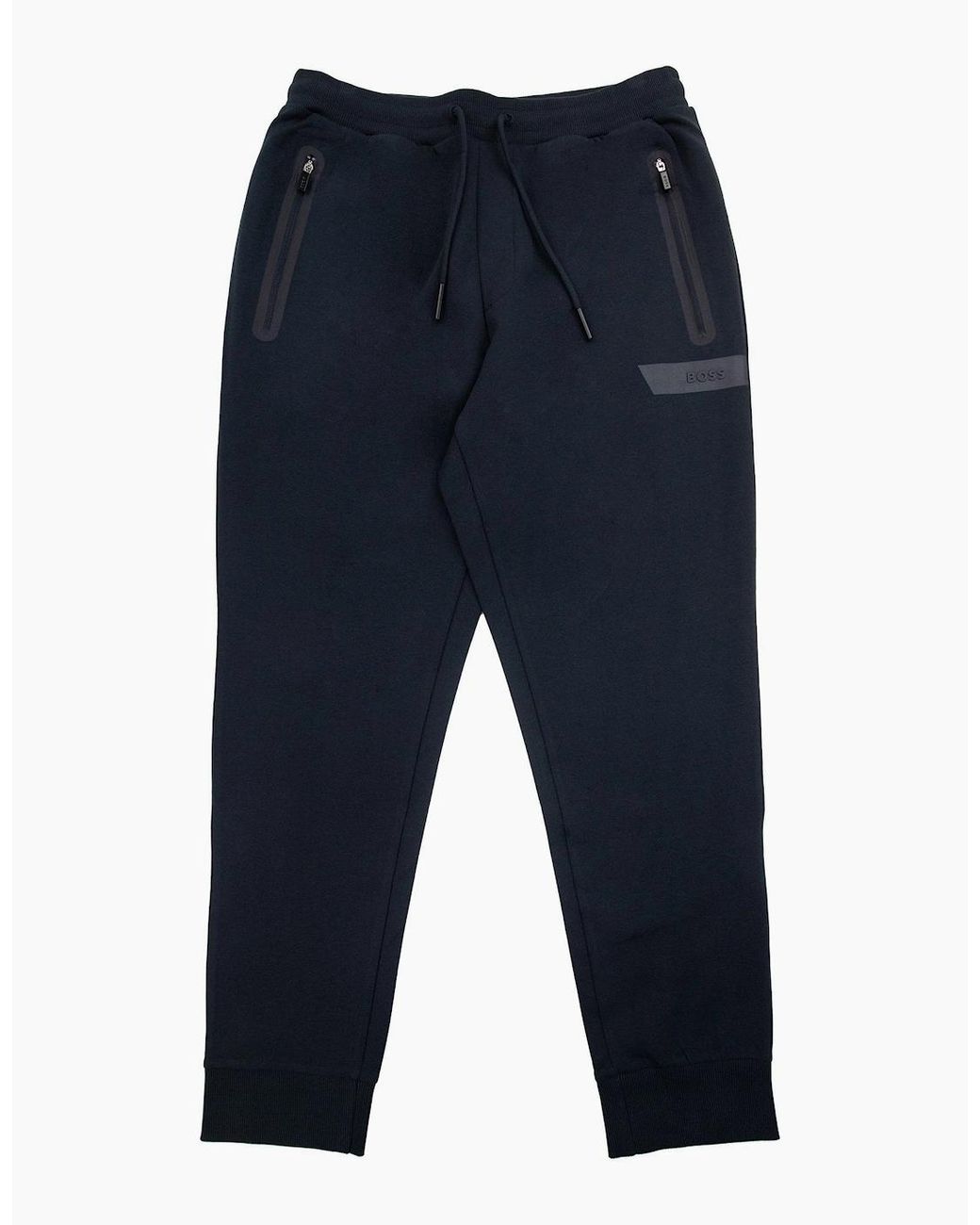 Boss Blue Hadiko 1 Logo Detail Tracksuit Bottoms for men
