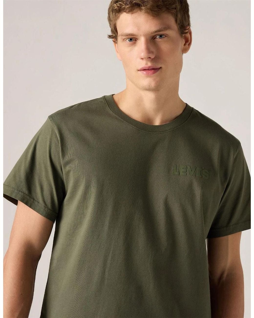 Levi's Green Levi's Headline Logo Cotton Relaxed Fit T-Shirt for men