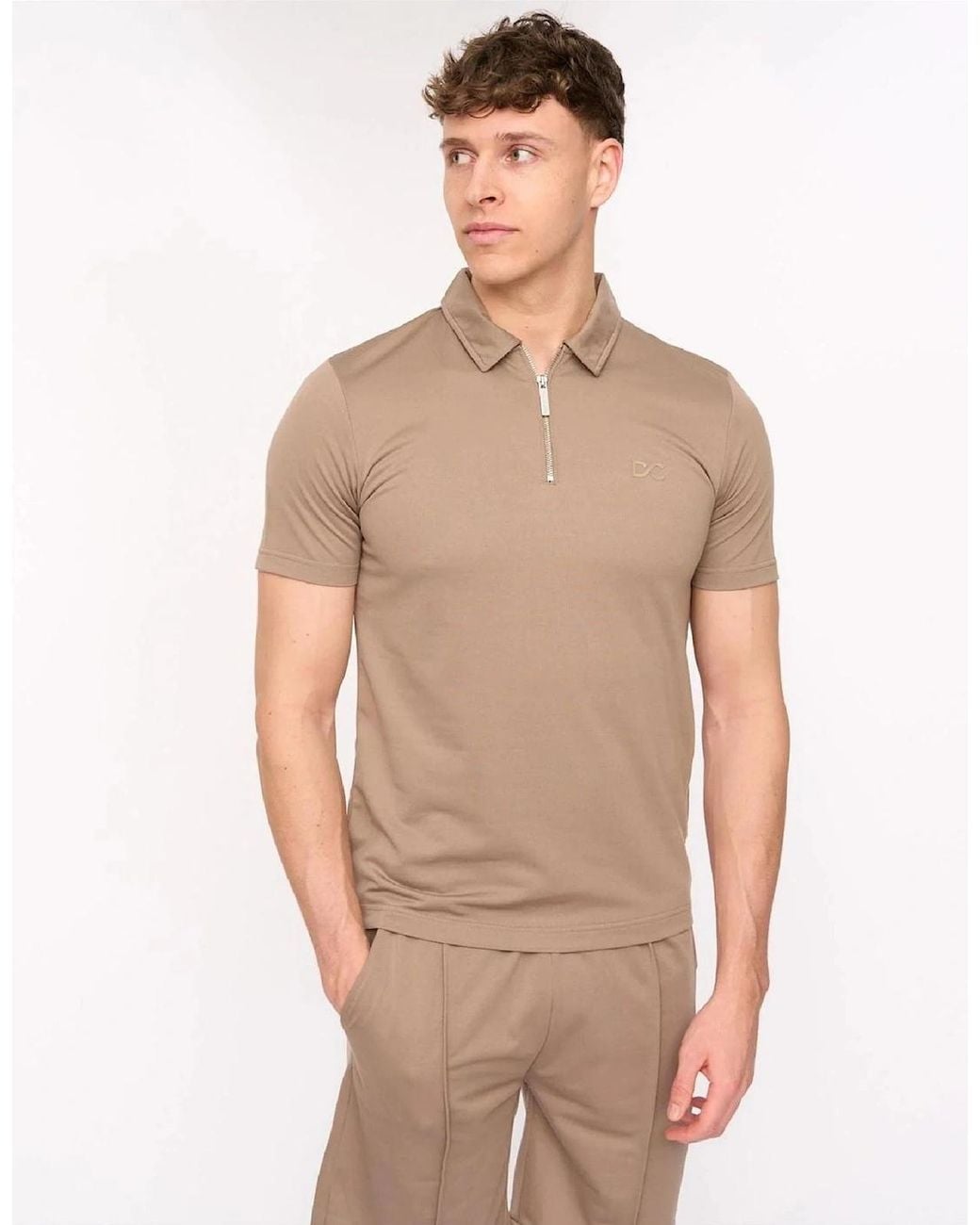 Duck and Cover Natural Medford Collared Neck Short Sleeve Shirt And Set for men