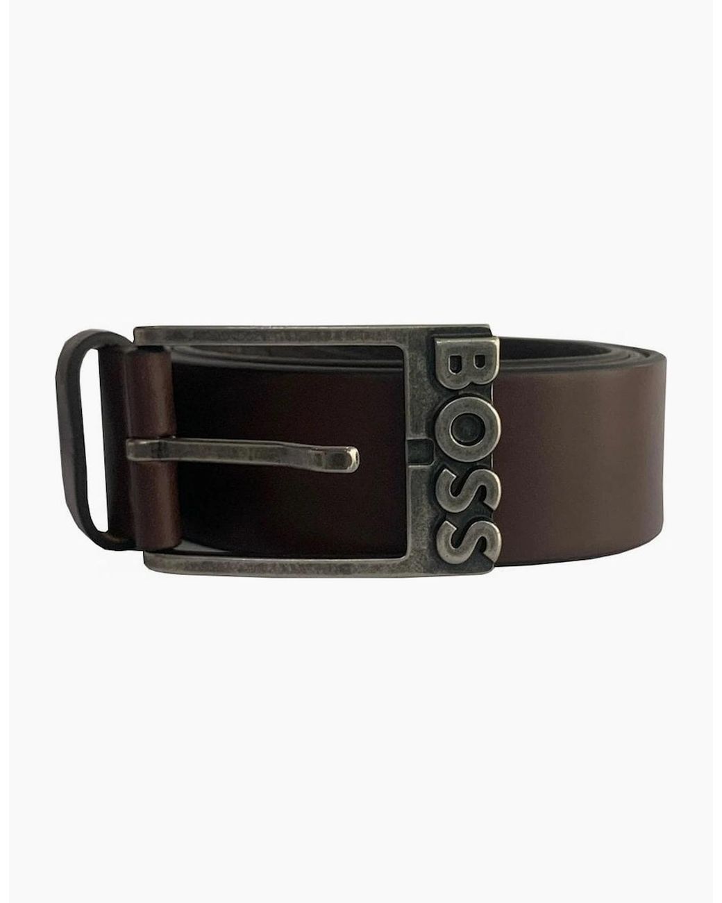 Boss Black Simo-R Dark Leather Belt for men