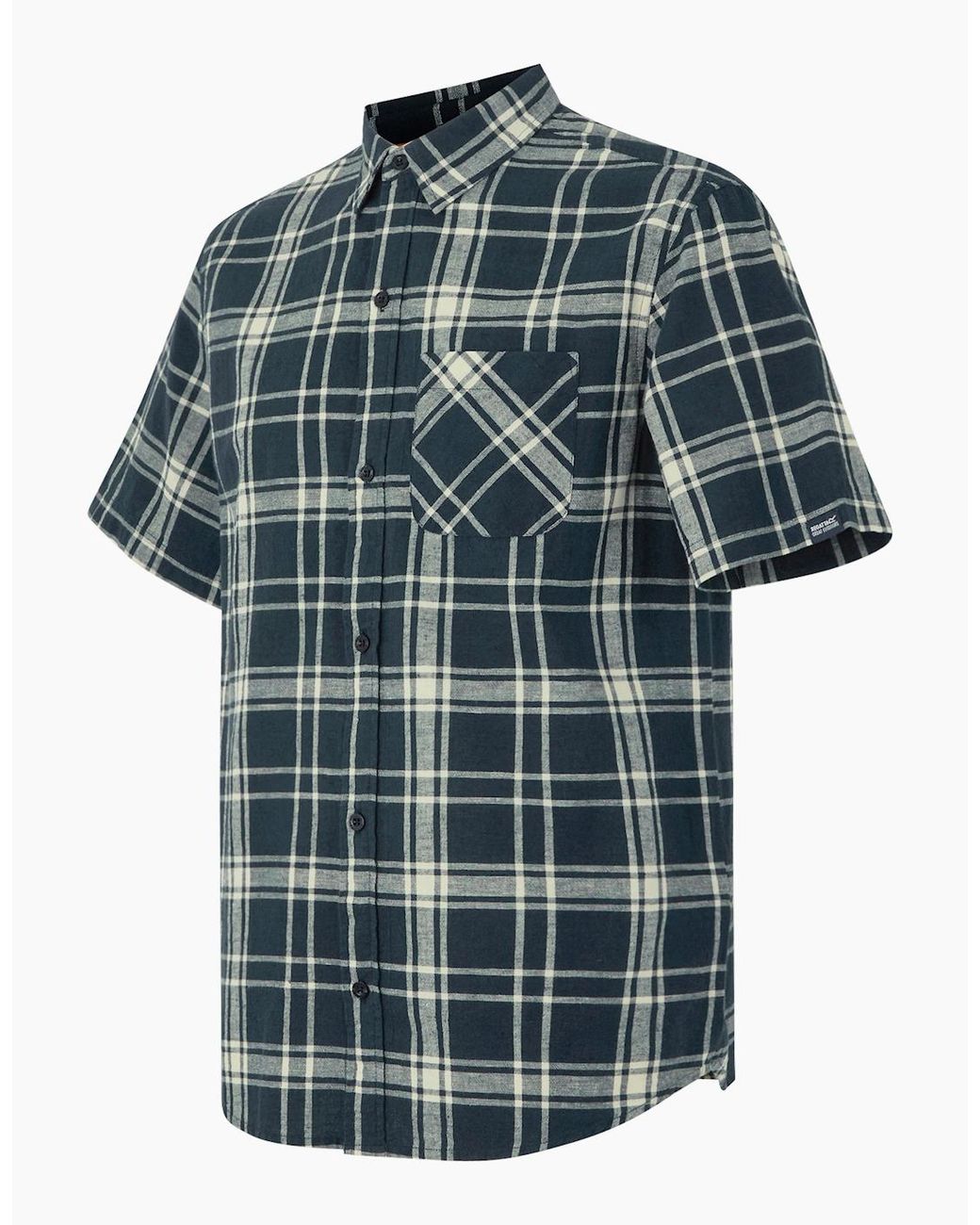 Regatta Blue Loran Short-Sleeved Shirt for men