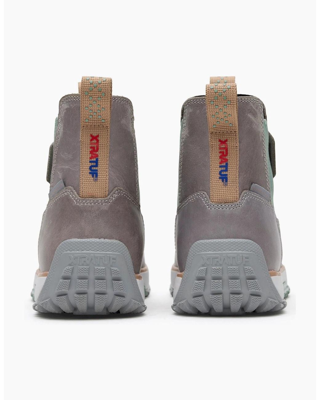 XtraTuf Gray Ankle Deck Leather Leather /Iceberg Wellington Boots