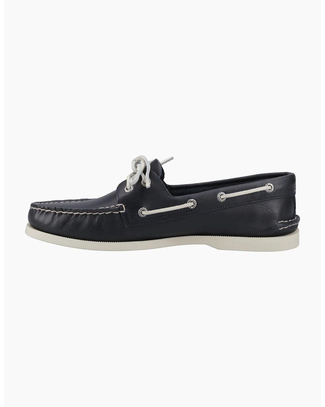 Sperry Top-Sider Black Sperry Authentic 2 Eye Leather Boat Shoes for men
