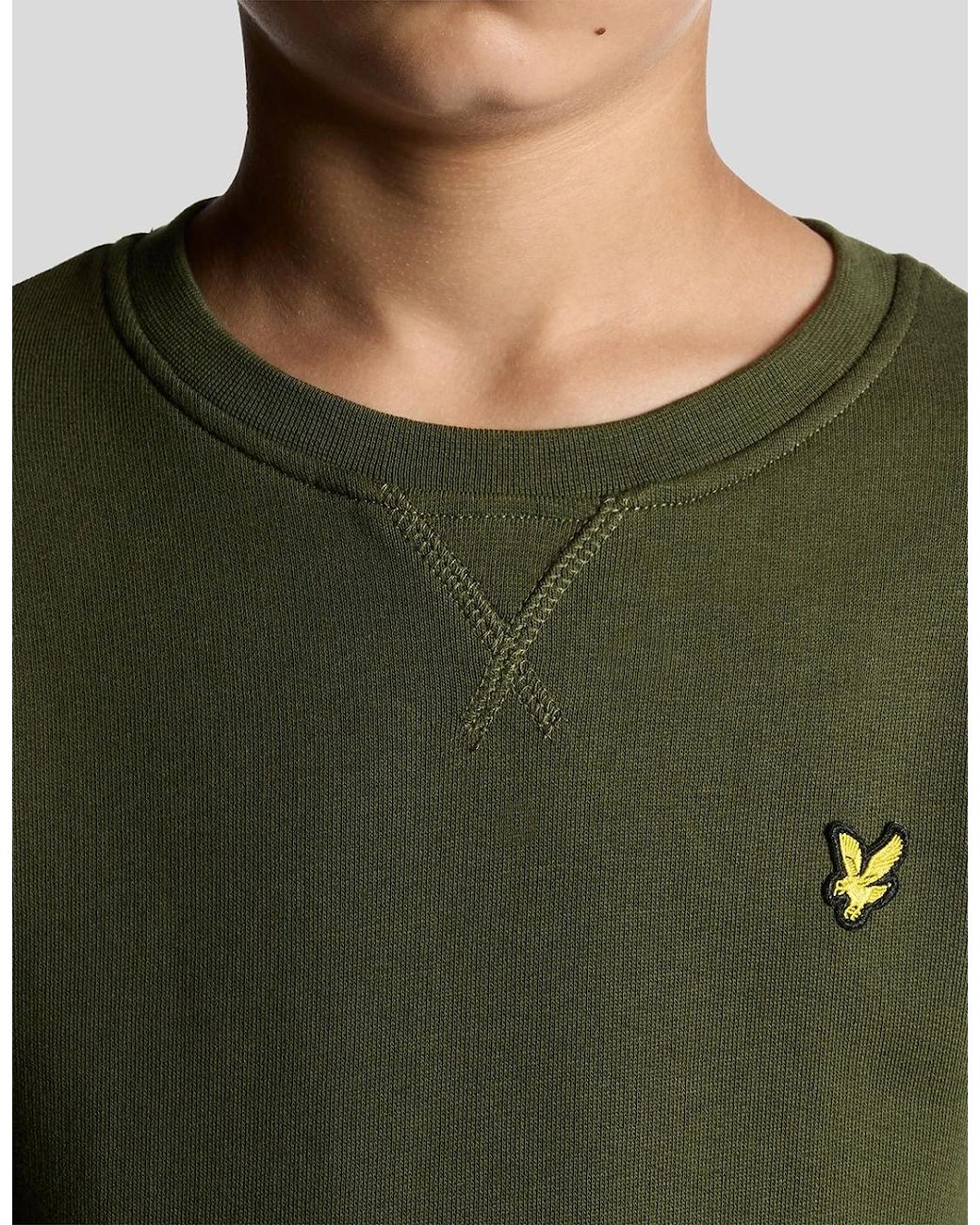 Lyle & Scott Green Classic Crew Neck Sweatshirt for men