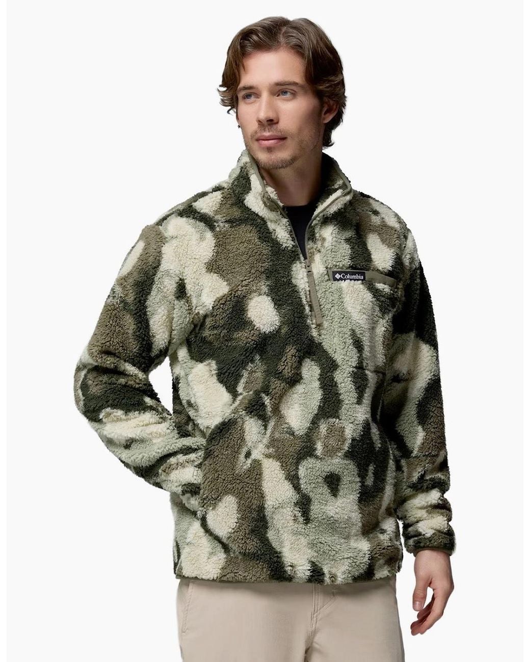 Columbia Green Rugged Ridge Sherpa Half Zip Fleece