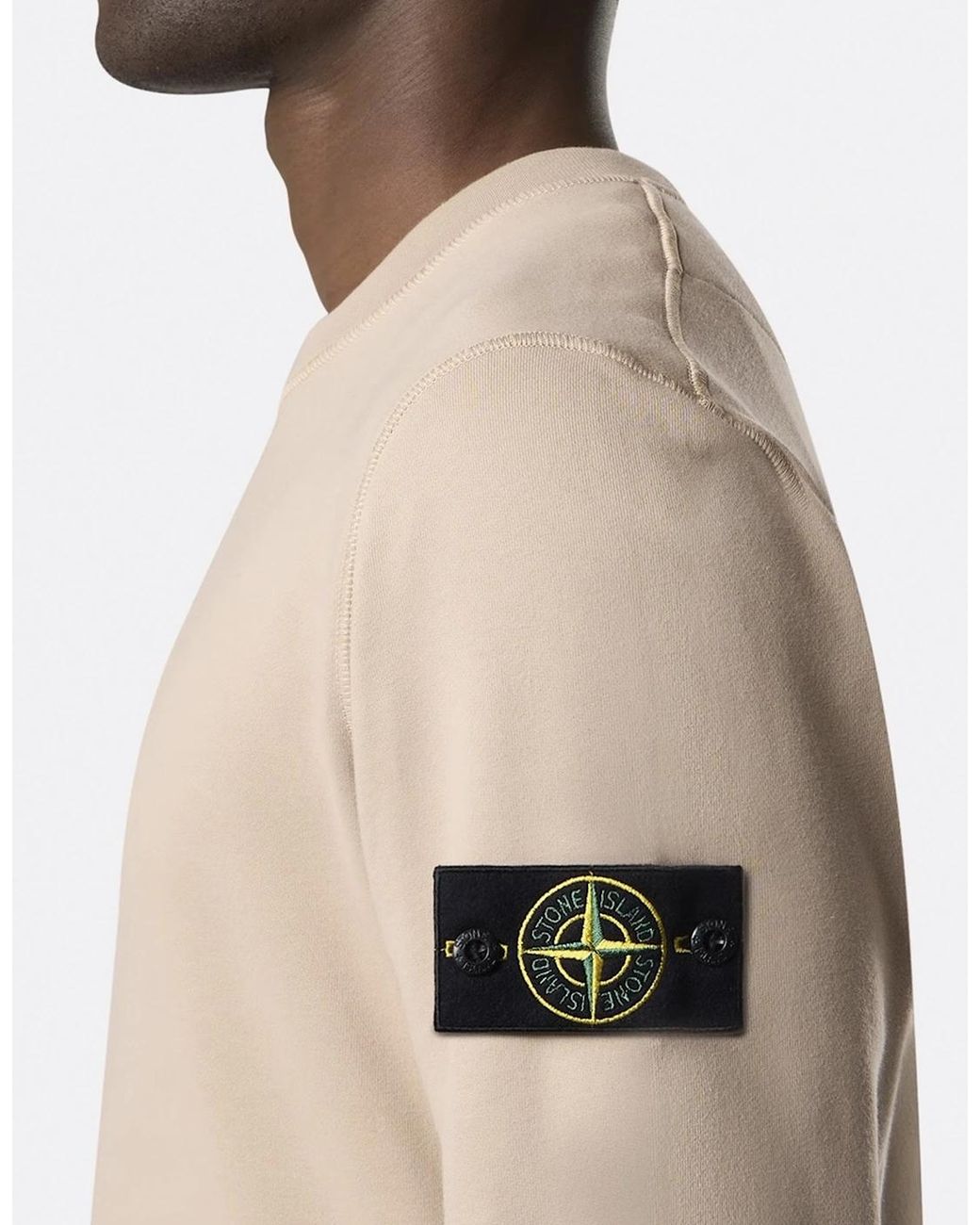 Stone Island Natural S0051 Compass Sweatshirt Sage for men